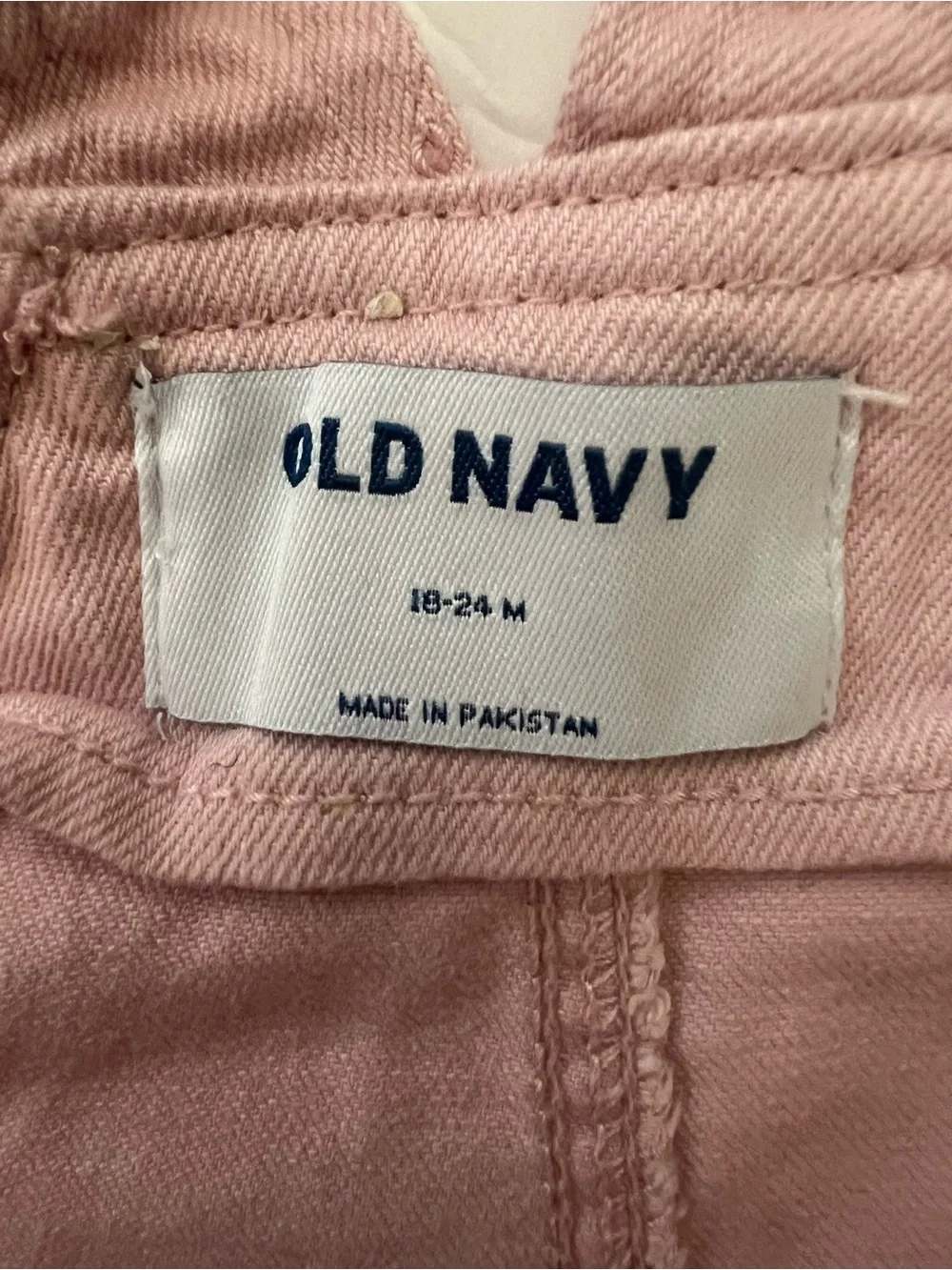 18-24m Girl Toddler pink denim overalls skirt/dress, NWOT, Old Navy